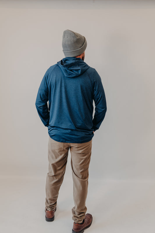 Flag & Anthem | Victory Performance LS Hoodie | Navy Heather