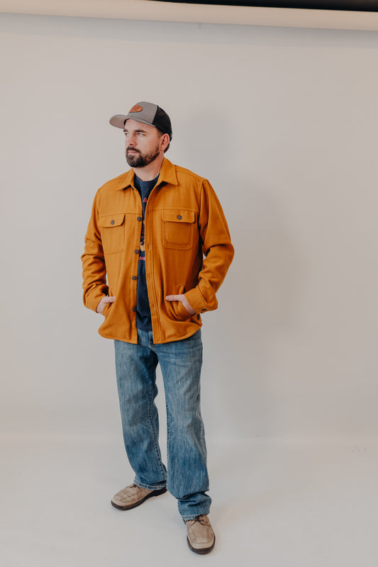 The Normal Brand | Brightside Flannel Lined Workwear Jacket | Yellow