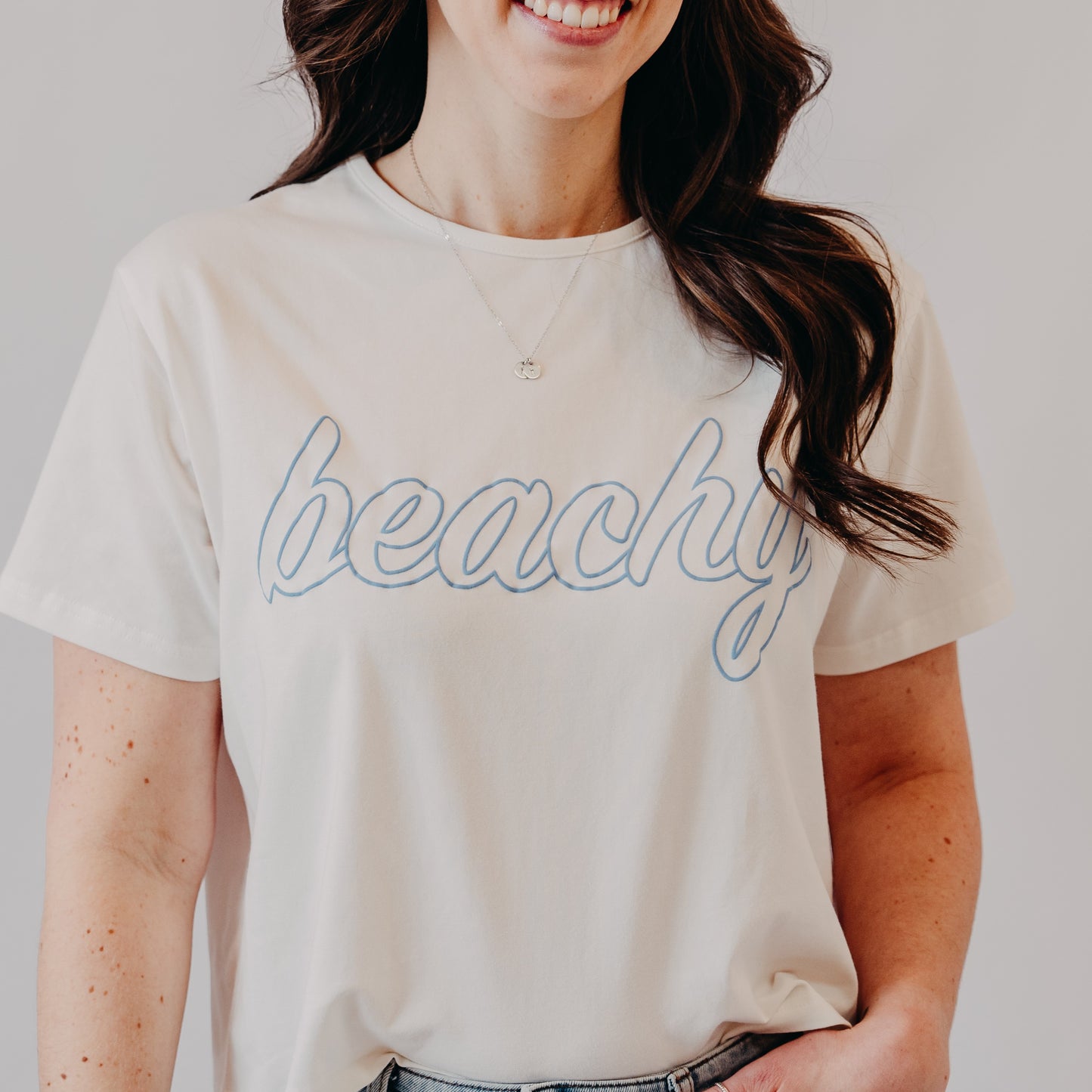 Wishlist | "Beachy" Crop Top | White Blue