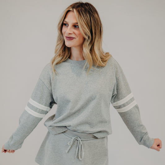 Wishlist | Varsity Knit Pullover | Heather Grey