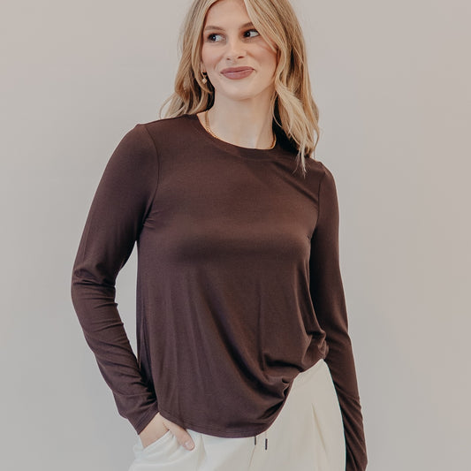 Thread & Supply | Stassia Top | Coffee Bean