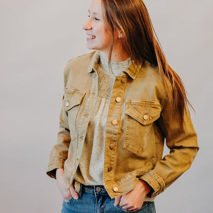 Elle Crop Jacket | Cinnamon