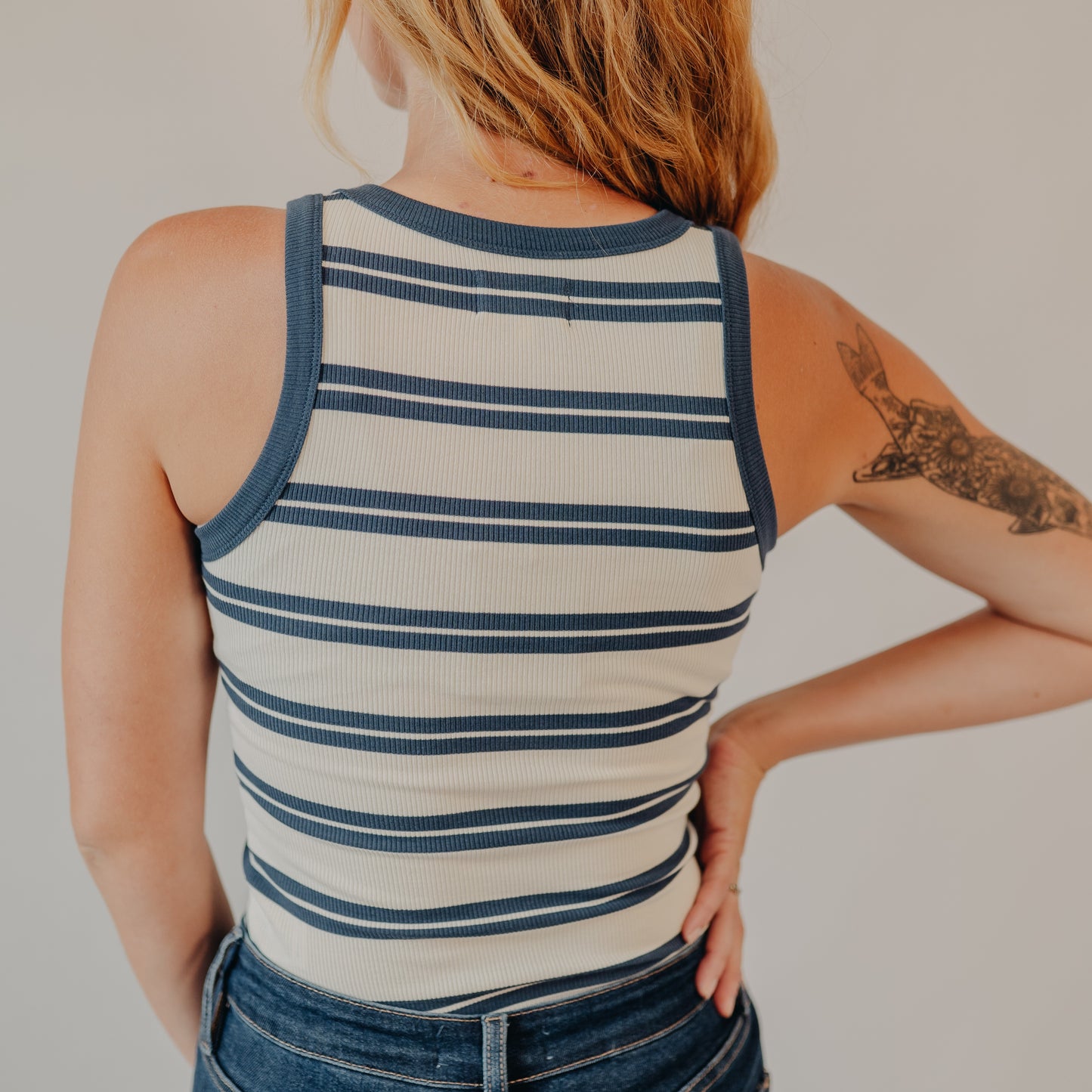 Thread & Supply | Ellen Tank | White Indigo