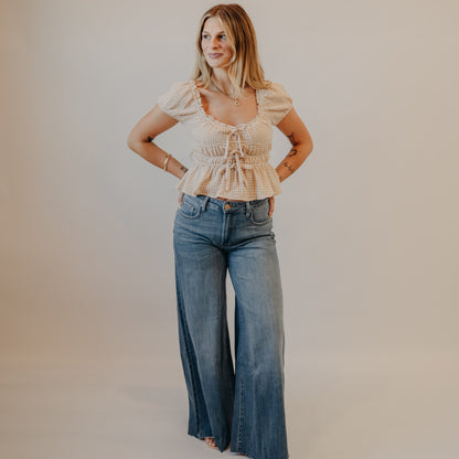 KUT | Blake High Rise Fab Ab Super Wide Leg | Charming