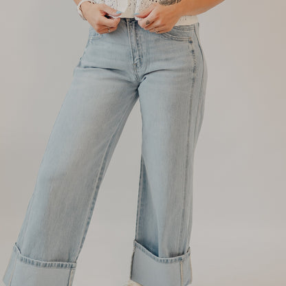 Vervet | Super High Rise Cuffed Baggy Wide | Streamlined