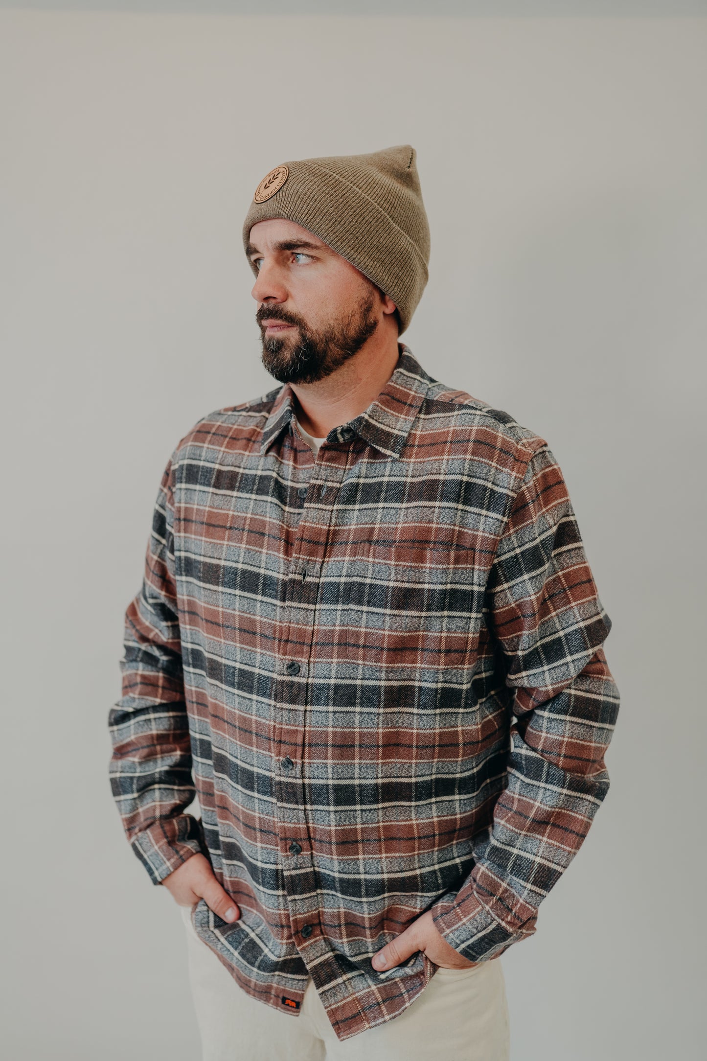 The Normal Brand | Louis Heavyweight Flannel Overshirt | Spiced Brandy