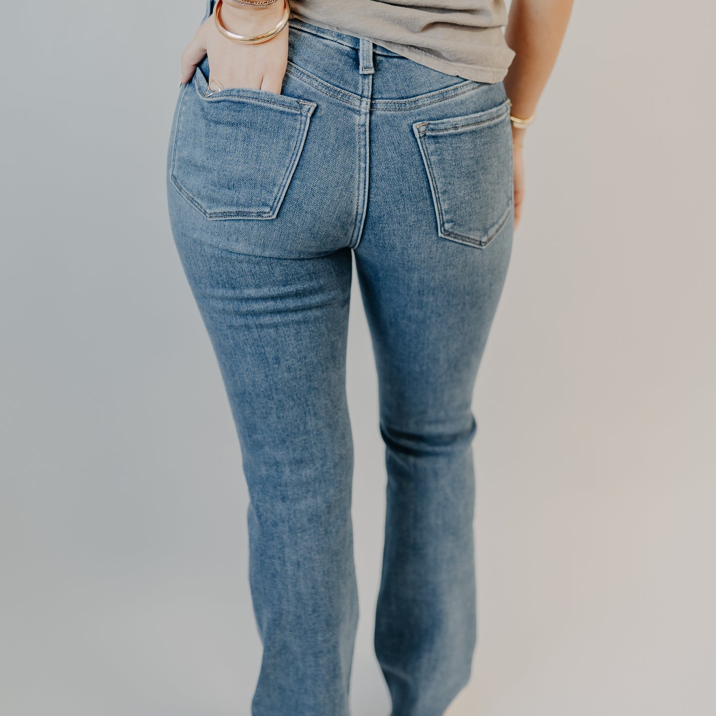 Vervet | Mid Rise Seamless Waist Bootcut | Flores Sea