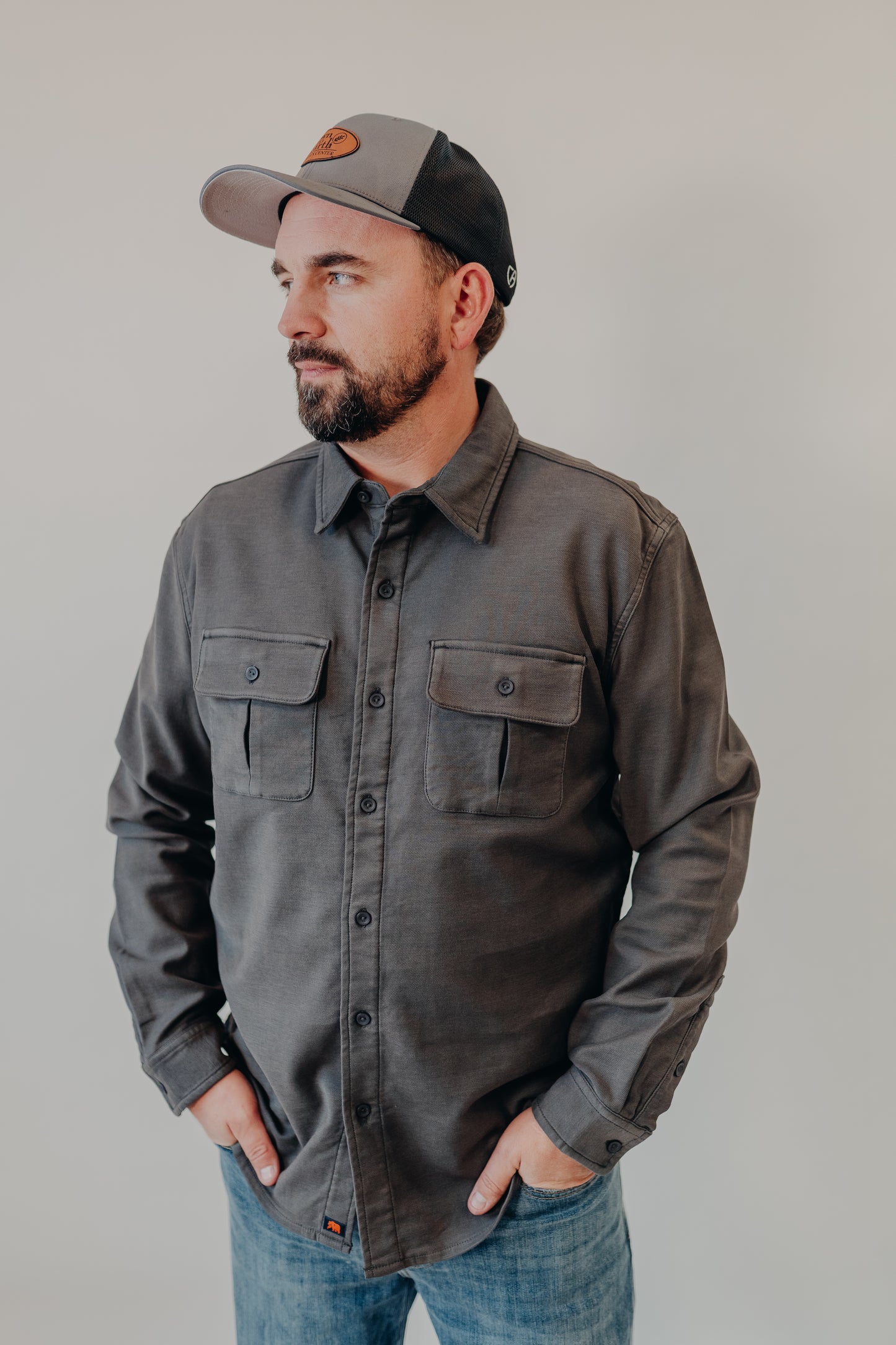 The Normal Brand | Comfort Terry Shirt Jacket | Steel