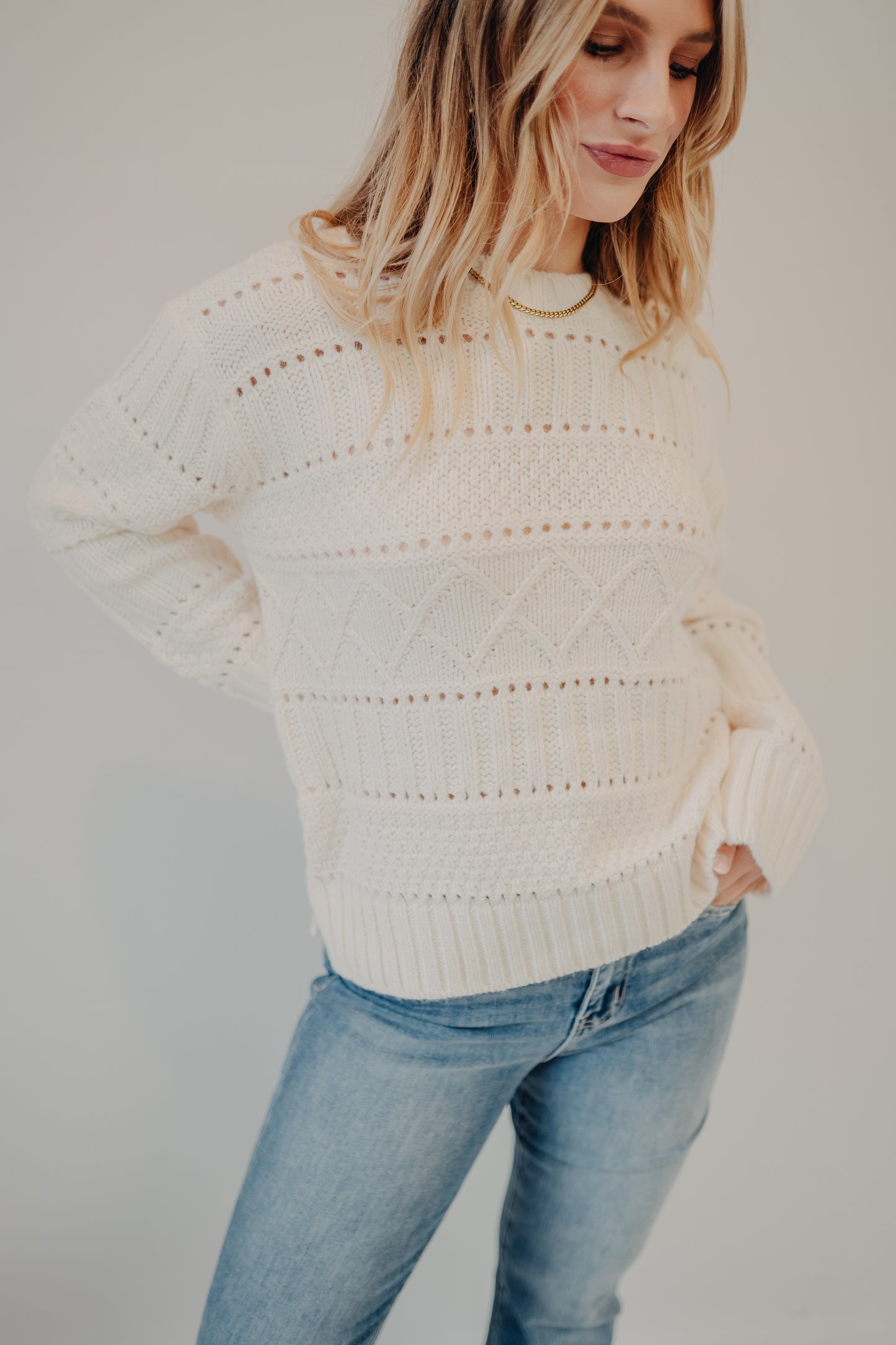 Z Supply | Cento Cable Sweater | Warm White