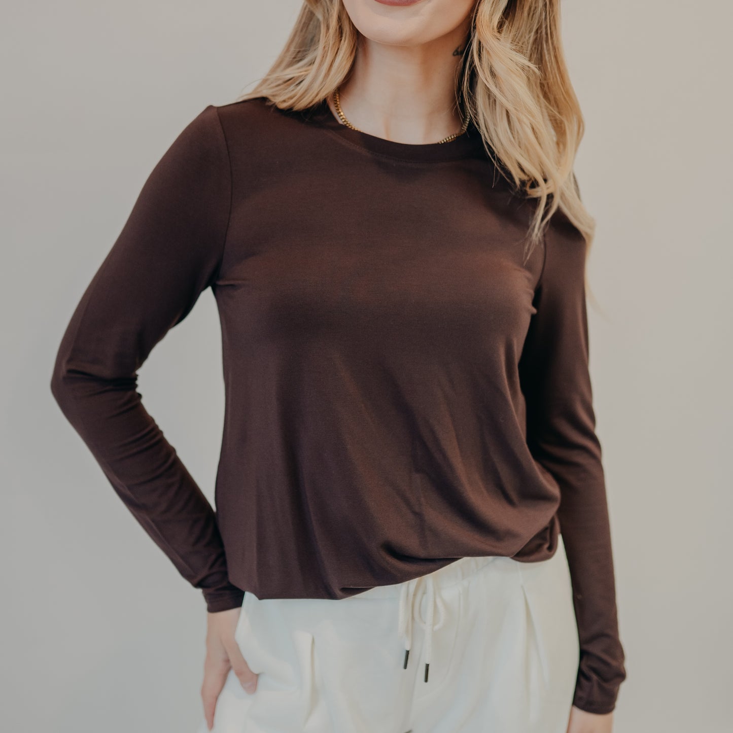 Thread & Supply | Stassia Top | Coffee Bean