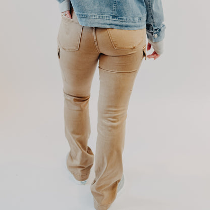 Vervet | High Rise Relaxed Bootcut | Stone