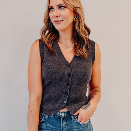 Sweater Vest | Charcoal