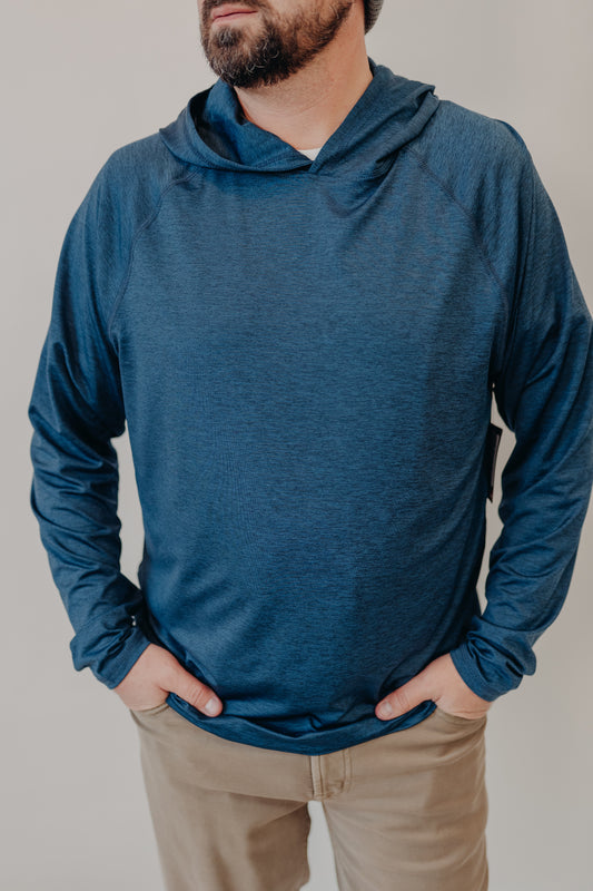 Flag & Anthem | Victory Performance LS Hoodie | Navy Heather