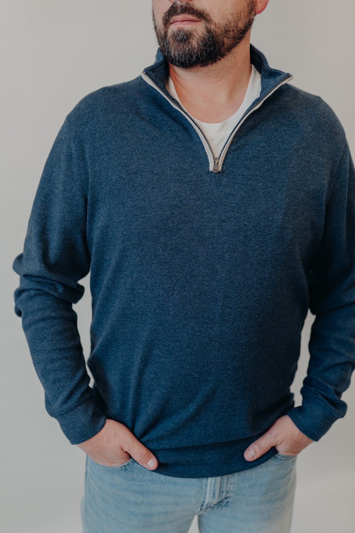 The Normal Brand | Puremeso Weekend Qtr Zip | Normal Navy