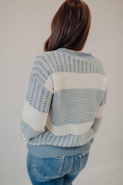 Staccato | Color Block Textured Sweater | Denim