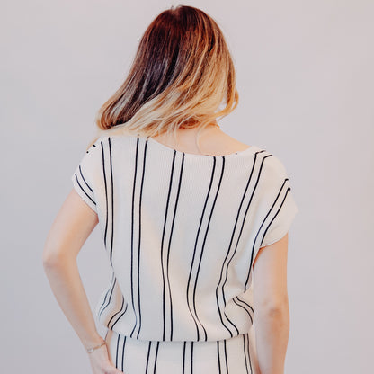 Wishlist | Striped Sweater | White/Black
