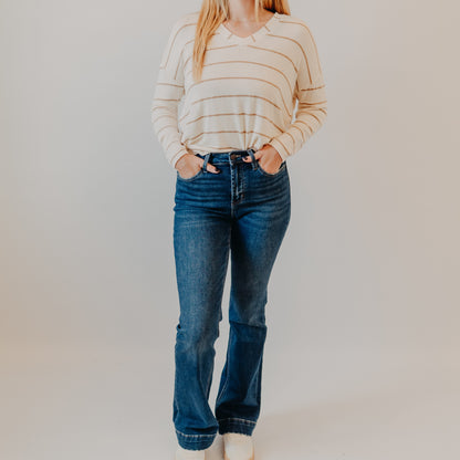 Vervet | High Rise Trouser Hem Bootcut | Sustainability