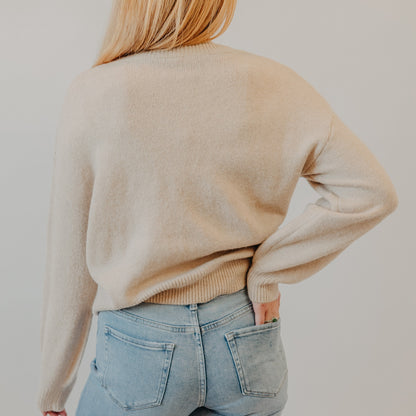 Wishlist | 3D Flower Sweater | Shell Cream