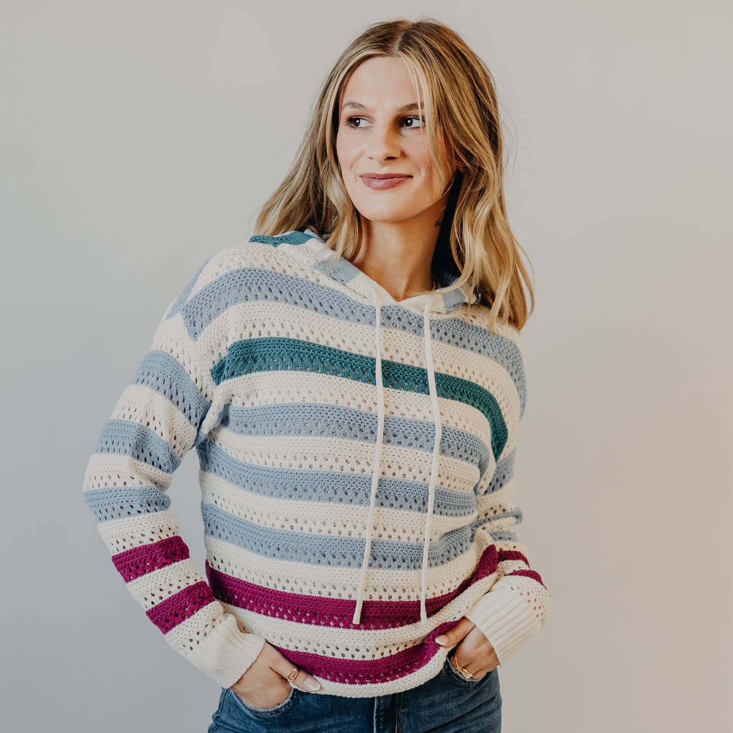 Staccato | Color Block Hoodie Sweater | Multi