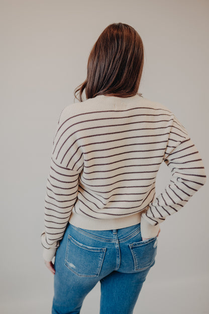 Thread & Supply | Ely Sweater | Cream Chocolate