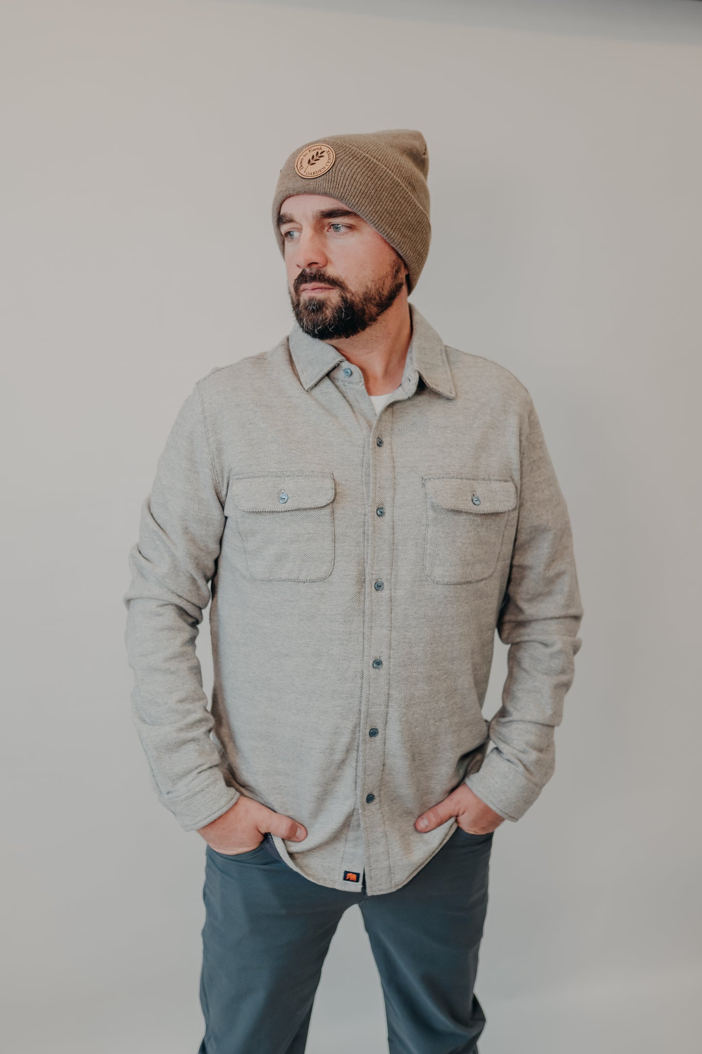 The Normal Brand | Textured Knit Everyday Shirt | Graphite