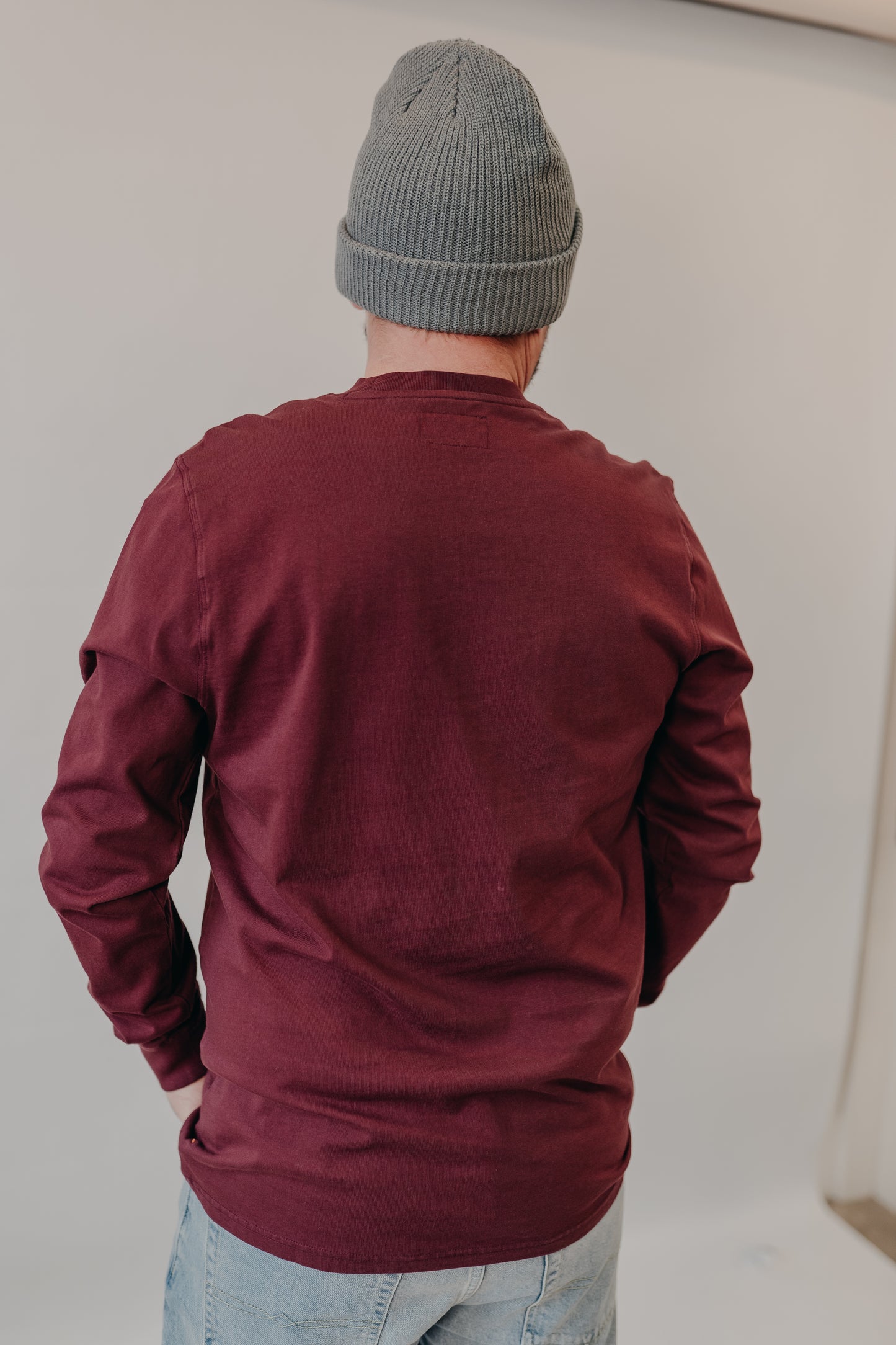 The Normal Brand | Lennox Jersey LS Tee | Port Wine