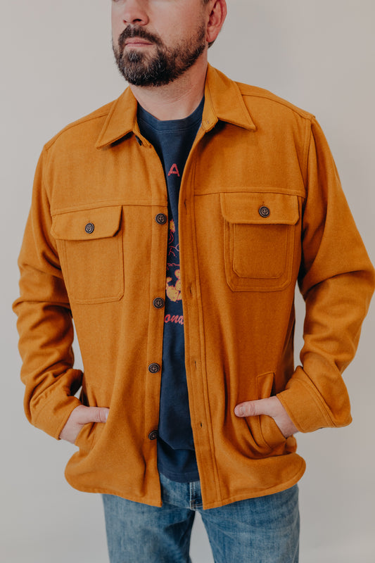 The Normal Brand | Brightside Flannel Lined Workwear Jacket | Yellow