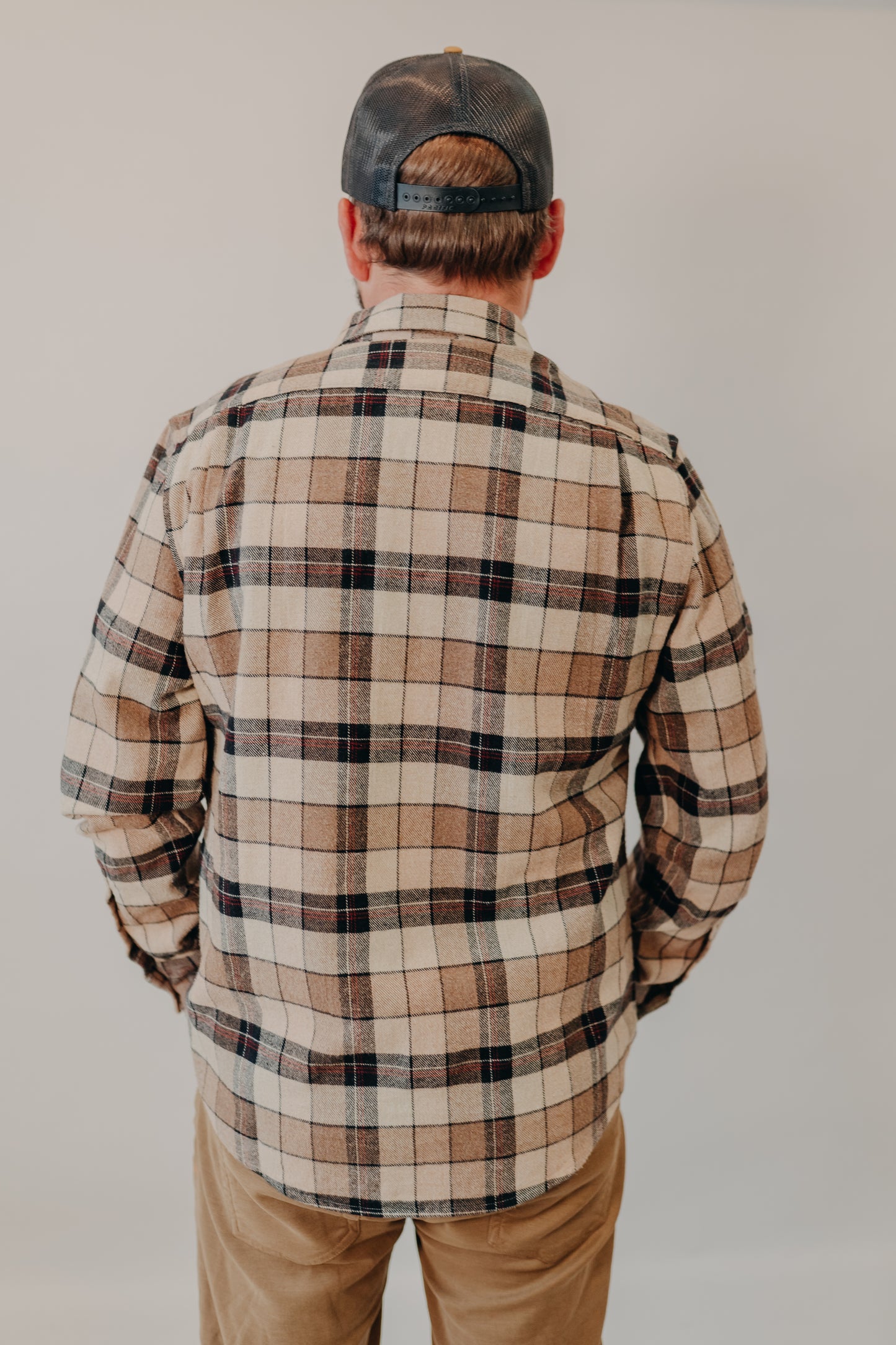The Normal Brand | Louis Heavyweight Flannel Overshirt | Mink Plaid