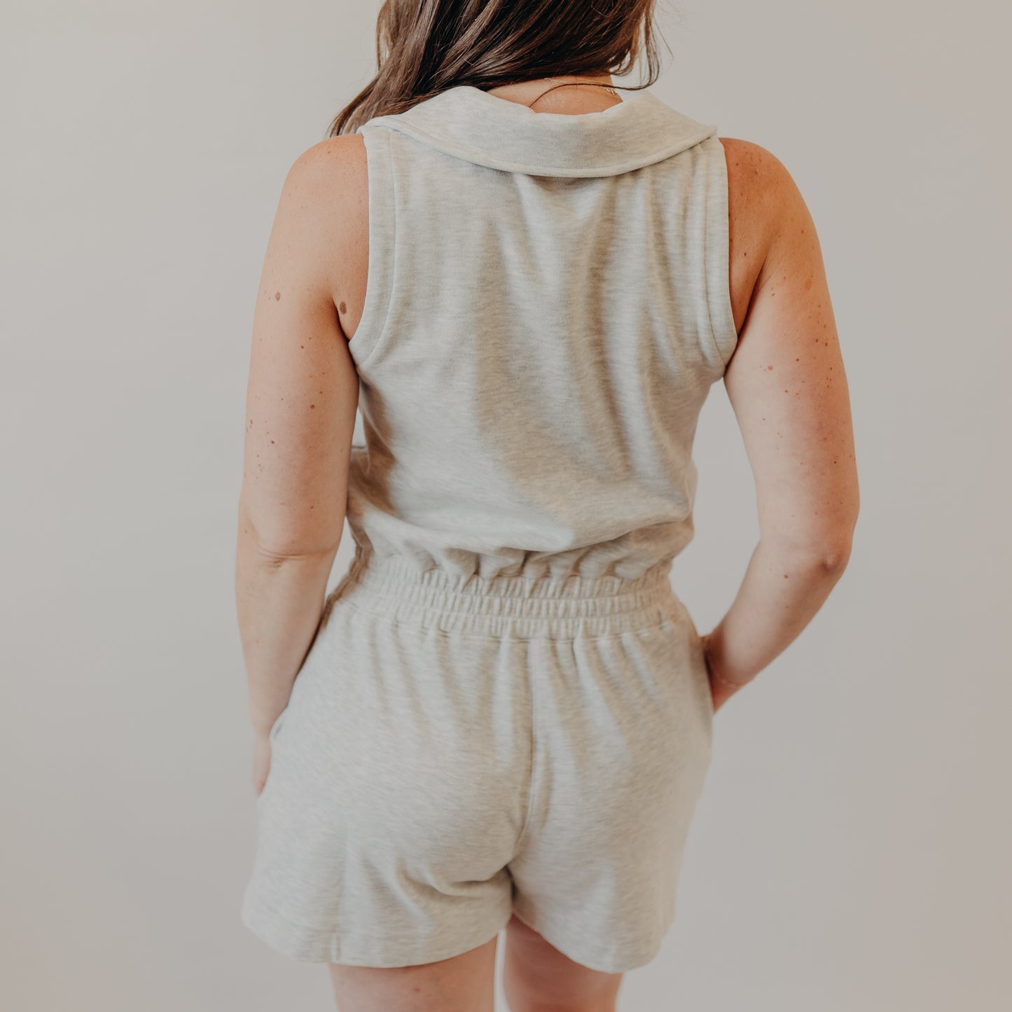 Wishlist | Athletic Collared Romper | H Grey