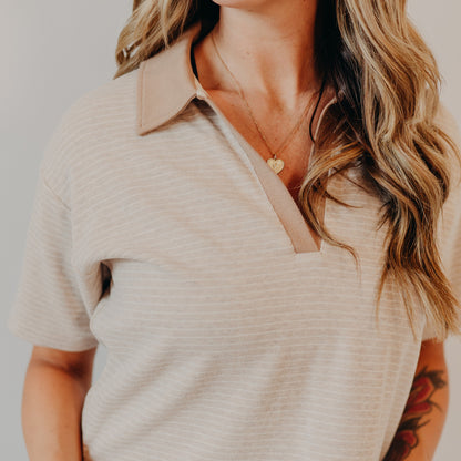 Thread & Supply | Calix Top | Tan White