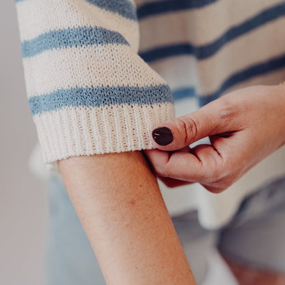 Wishlist | Striped Sweater | White-Blue