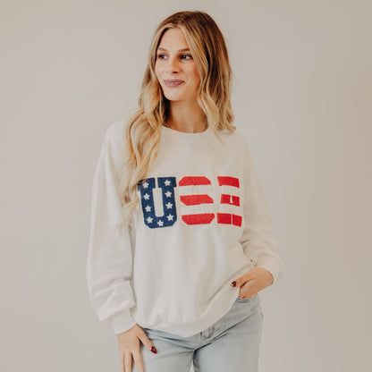 Z Supply | USA Sweatshirt | White