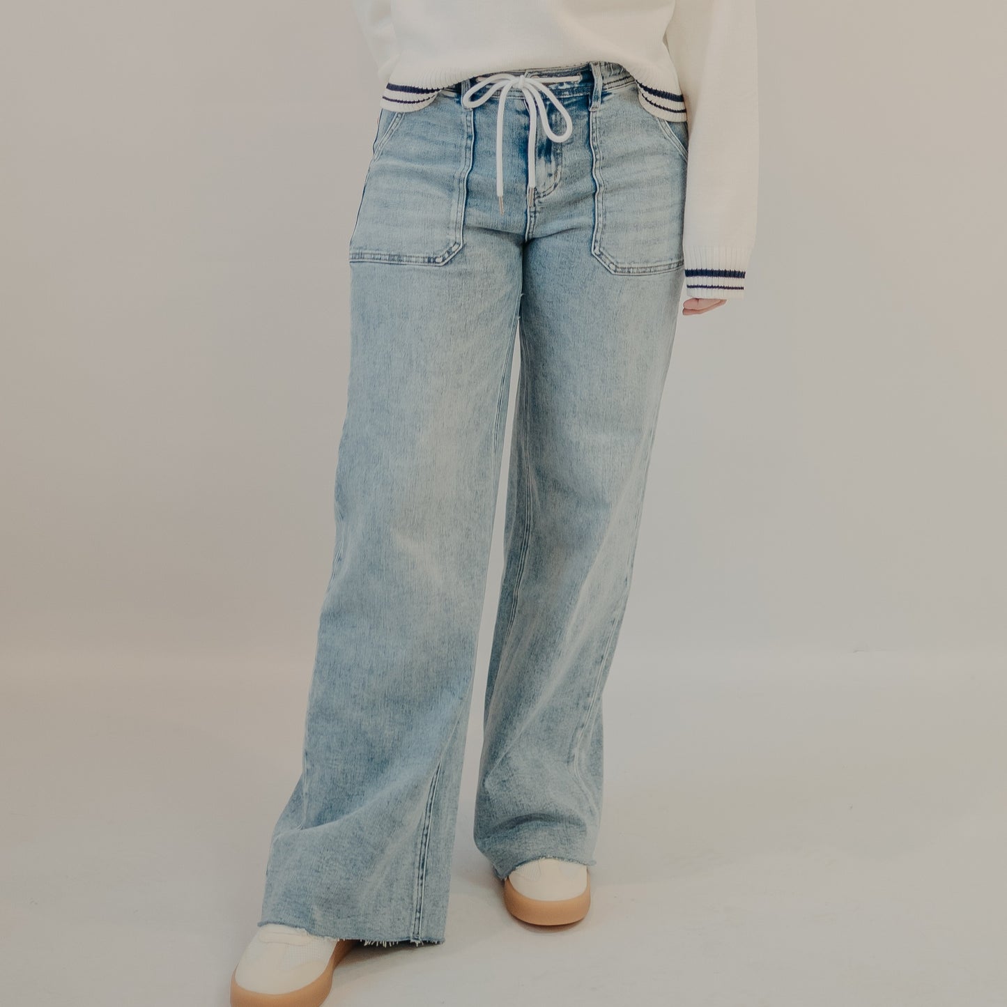 Flying Monkey | High Rise Drawstring Wide | Clearly