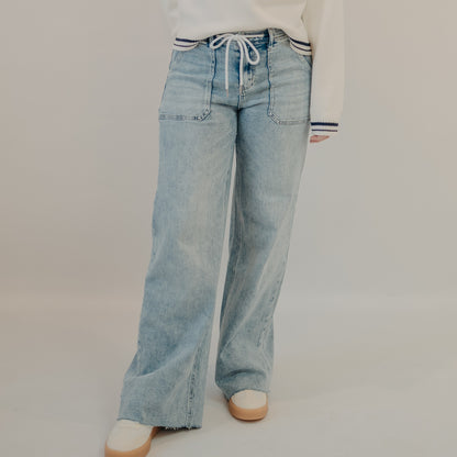 Flying Monkey | High Rise Drawstring Wide | Clearly