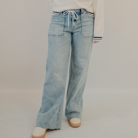 Flying Monkey | High Rise Drawstring Wide | Clearly