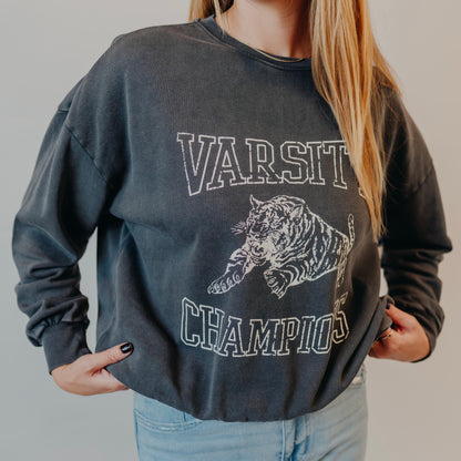 Z Supply | Varsity Sunday Sweatshirt | Black Sand