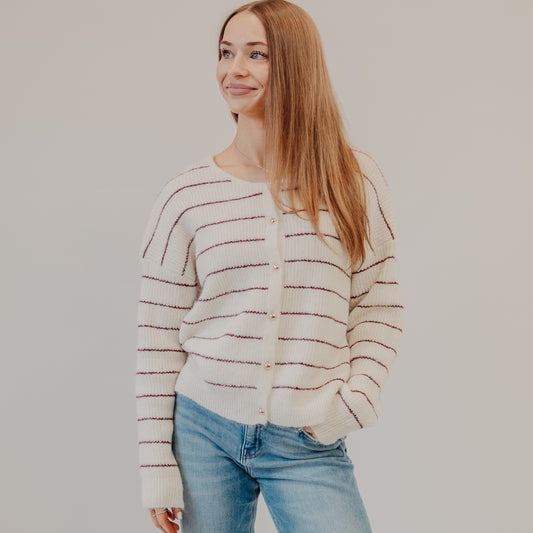 By Together | Bellevue Cardigan Top | Cream