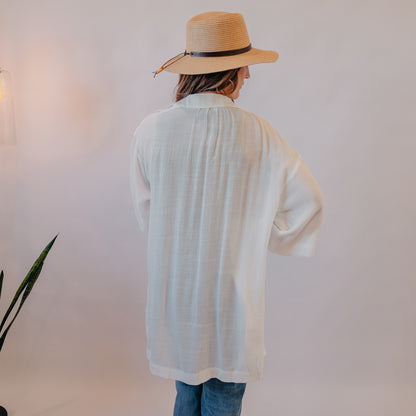 Fun2Fun | Notch Collar Boxy Shirt | White