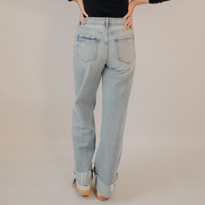 Vervet | Super High-Rise Cuff Baggy Wide | Futuristic