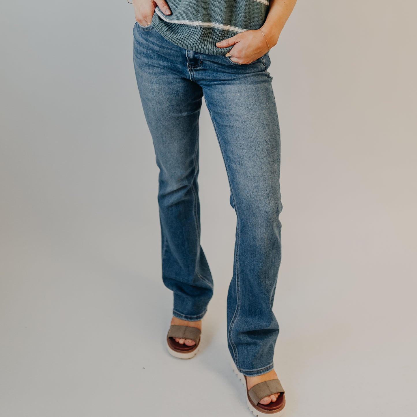 Vervet | High Rise Stretch Slim Boot Cut | Walking On Sunshine