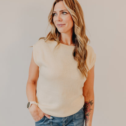 Gilli | Slouchy Knit Top | Cream