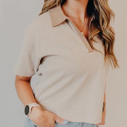 Thread & Supply | Calix Top | Tan White