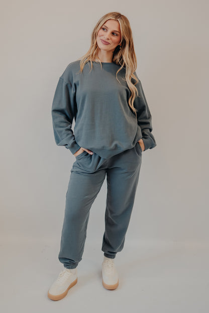 Z Supply | Boyfriend Cotton Sweatshirt | Storm Cloud