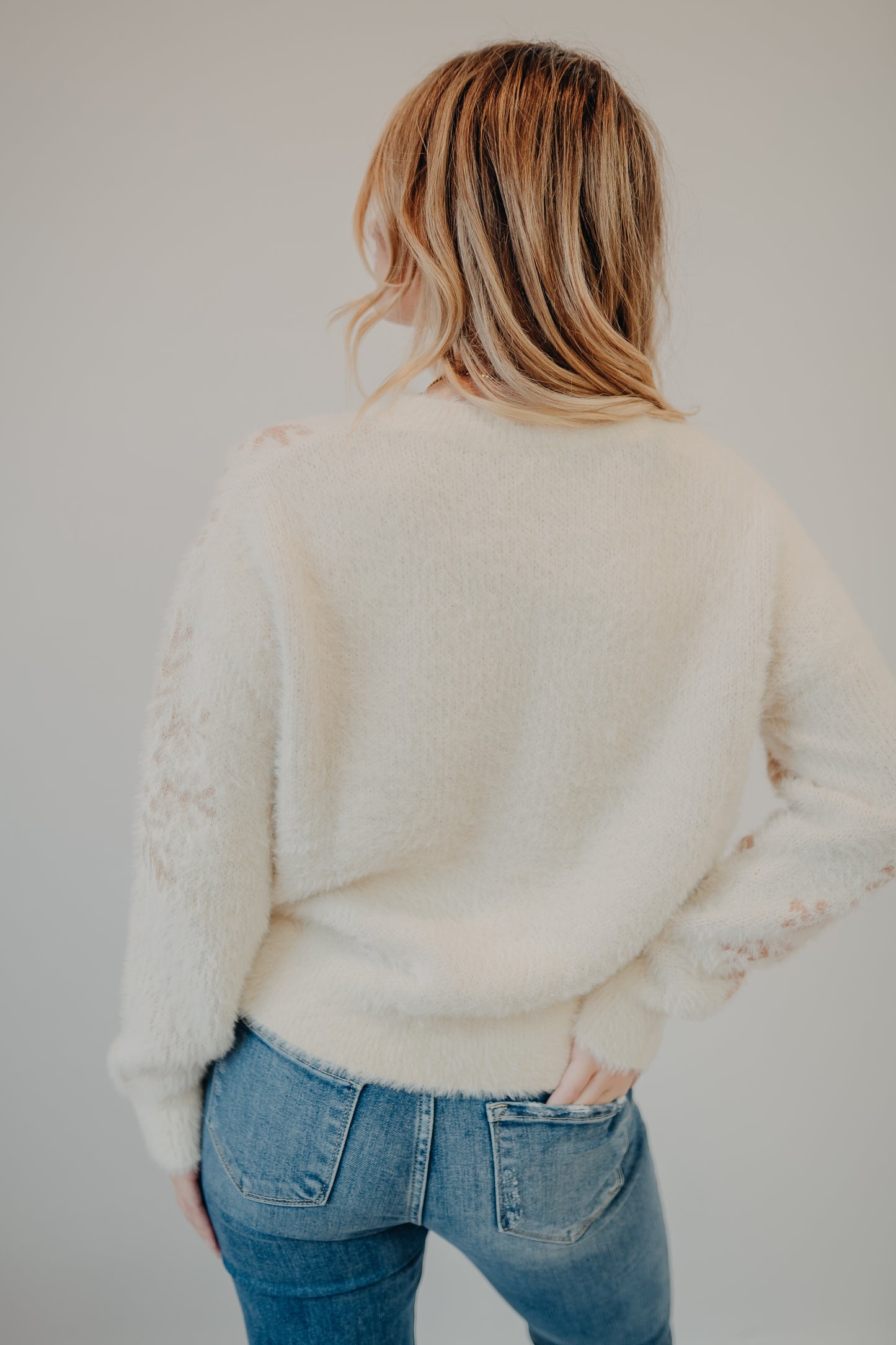Staccato | Reindeer Fluffy Pullover | Oatmeal