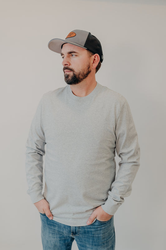 The Normal Brand | Lennox Jersey LS Tee | Heather Grey