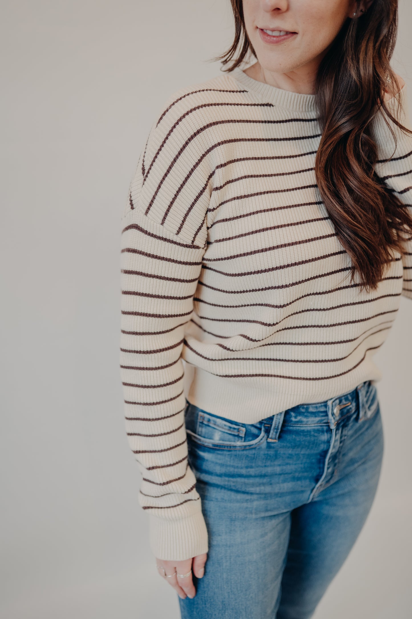 Thread & Supply | Ely Sweater | Cream Chocolate