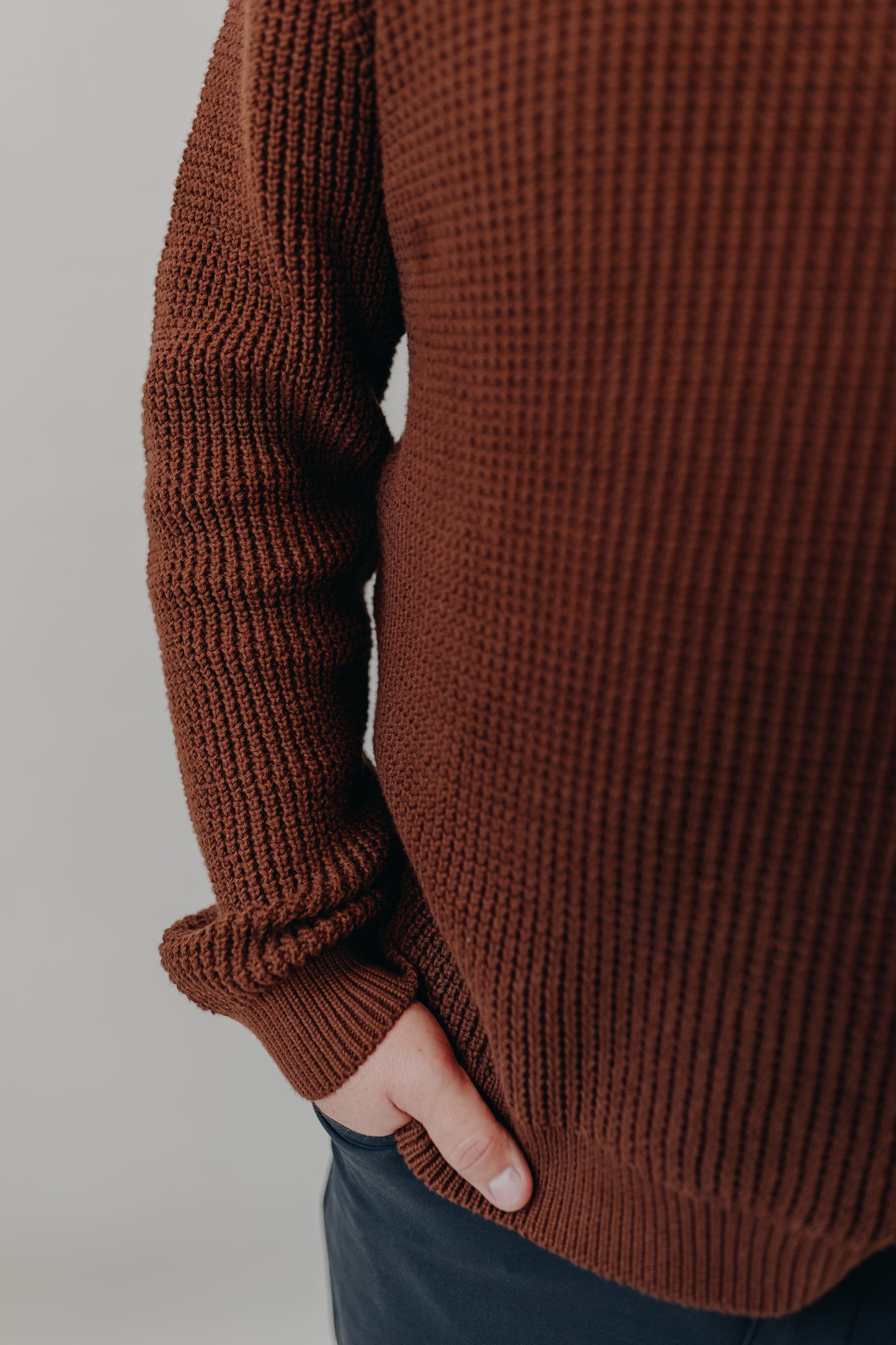 Dkota Grizzly | Angelo 1/4 Zip Sweater | Chestnut Shell