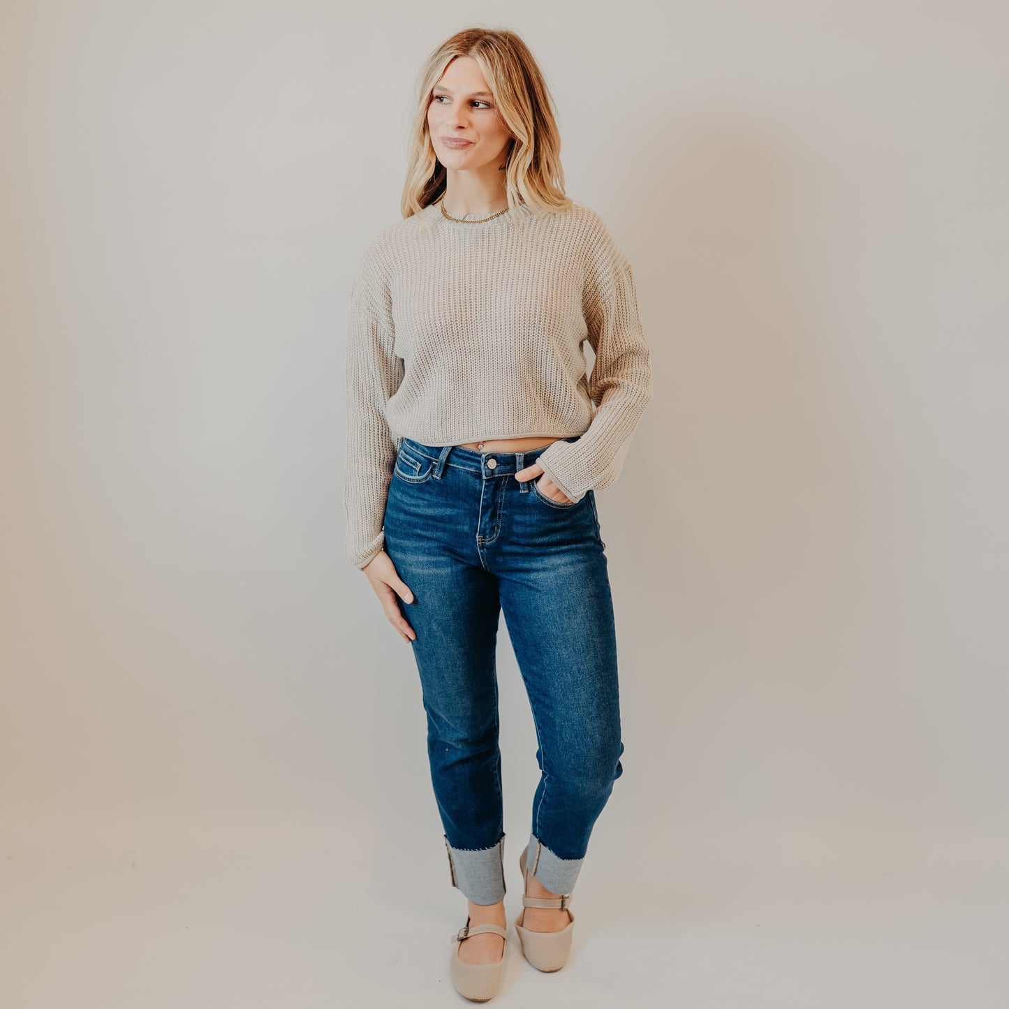 Vervet | High Rise Cuffed Slim Straight | Sagacity