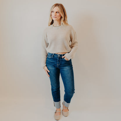 Vervet | High Rise Cuffed Slim Straight | Sagacity