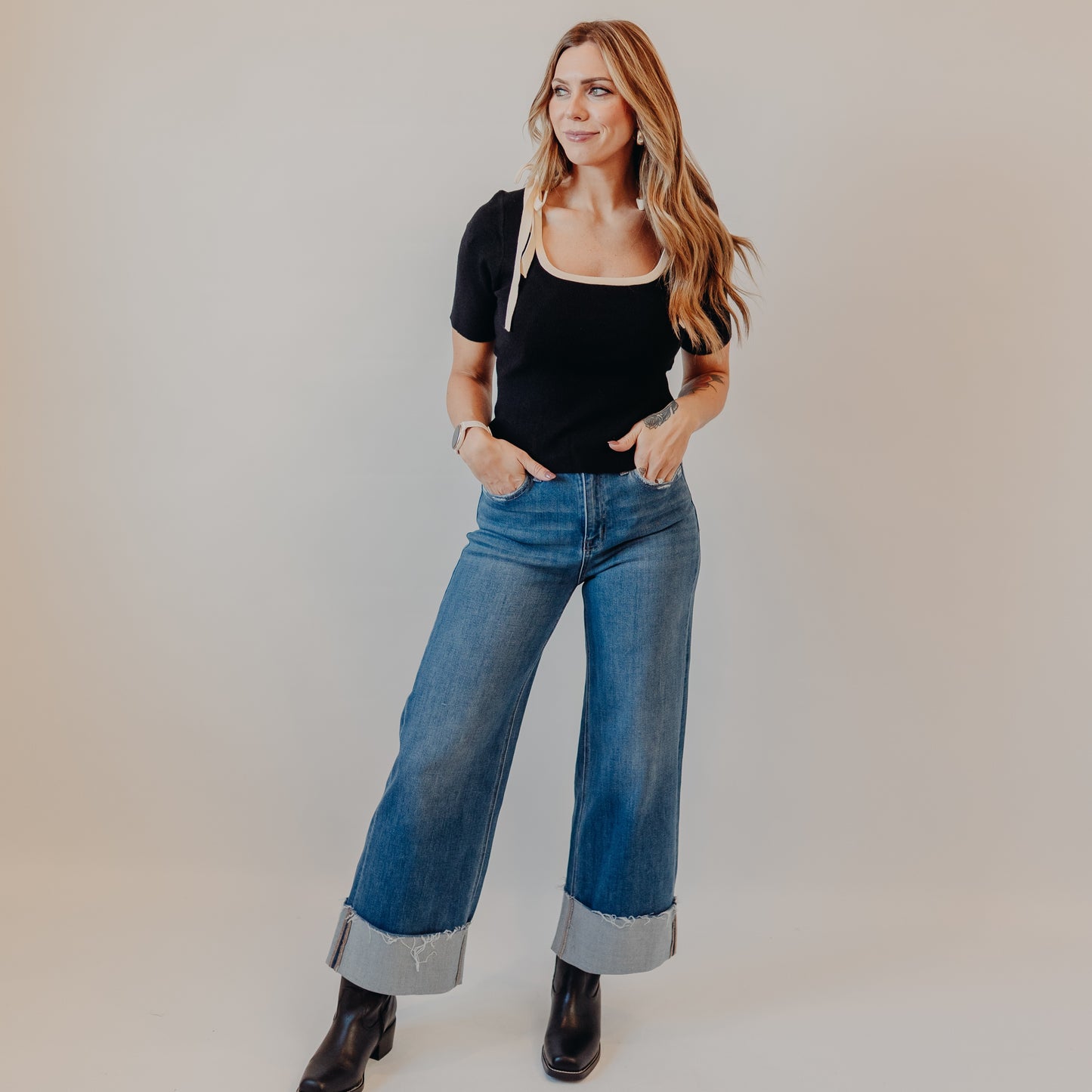 Vervet | High Rise A Line Wide Cuff | Upstate